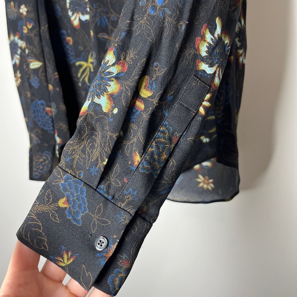 A.L.C. Noemi Silk Floral Top With Lace Inset Panel Sz 4 - Picture 10 of 14